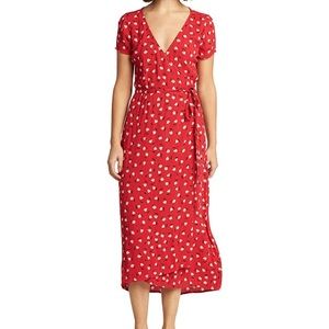 Billabong Women's Wrap Front Midi Length Dress